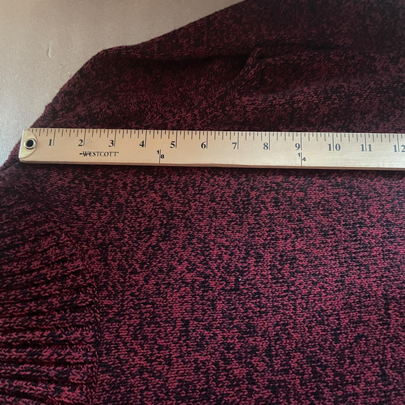 Vtg Y2K Lauren Ralph Lauren Sweater Women XL Red Black Cowl Neck Marled Pullover - Picture 9 of 14